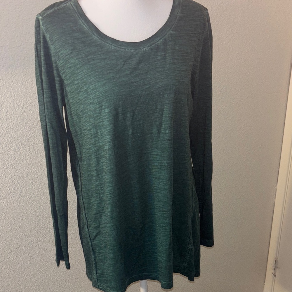 LOGO by Lori Goldstein Forest Green Long Sleeve Top